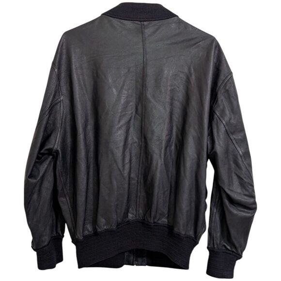 Bally 90's Italy Reversible Black Leather/Suede Bomber Jacket - Men's 38, Medium - Picture 3 of 11